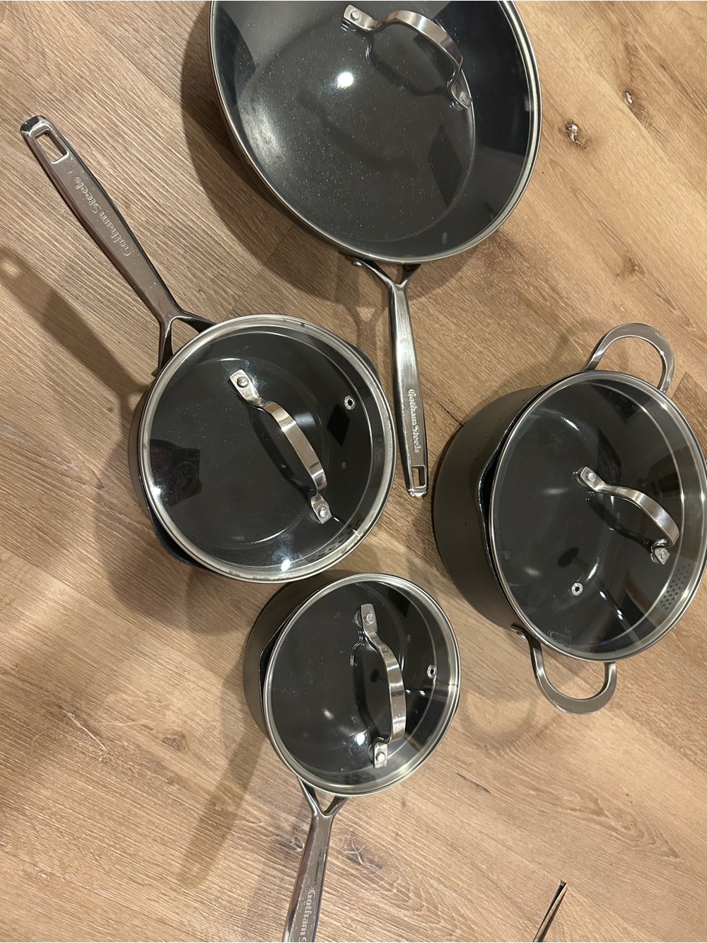 Black Nonstick Cookware Set with Lids - Cookware